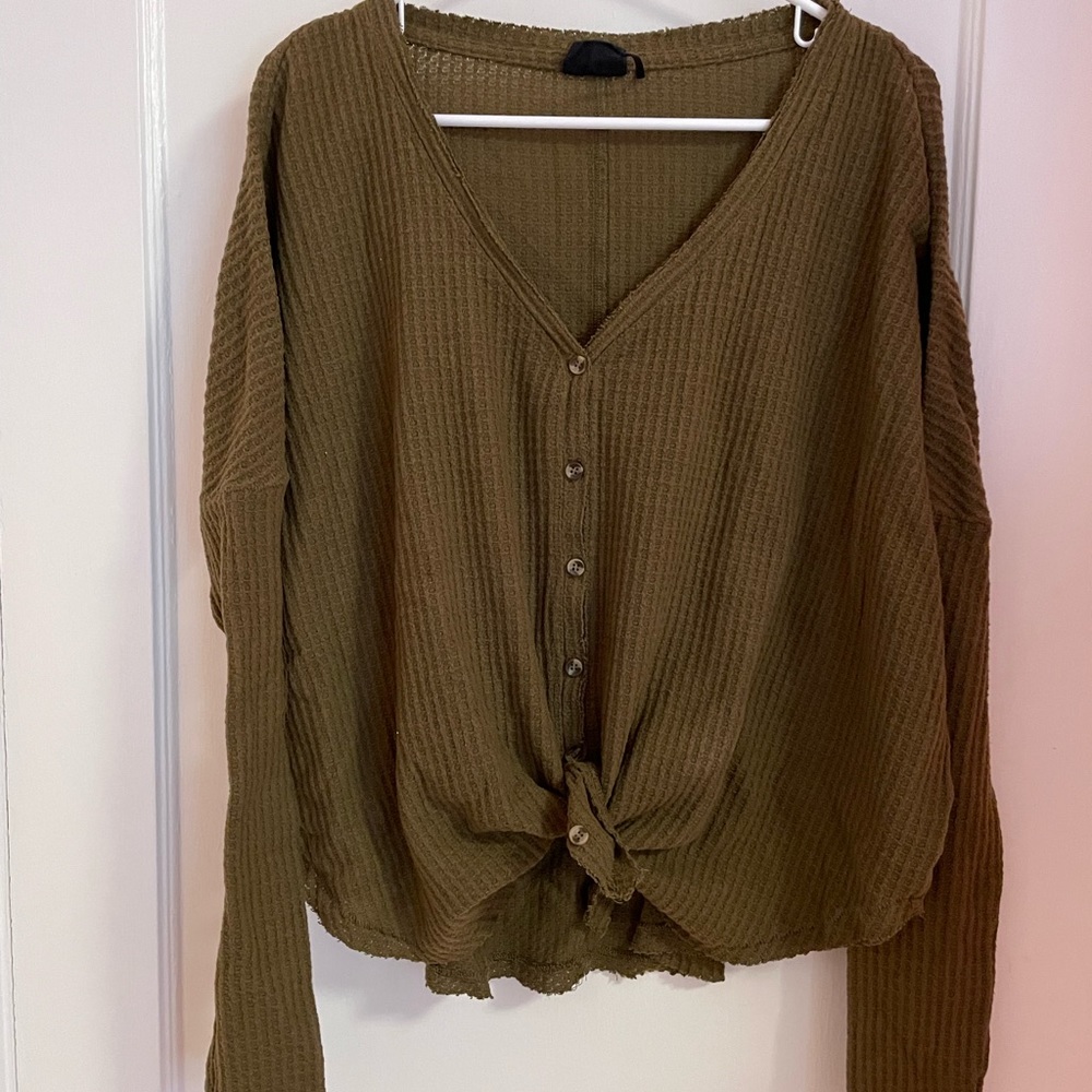 Urban outfitters waffle knit top